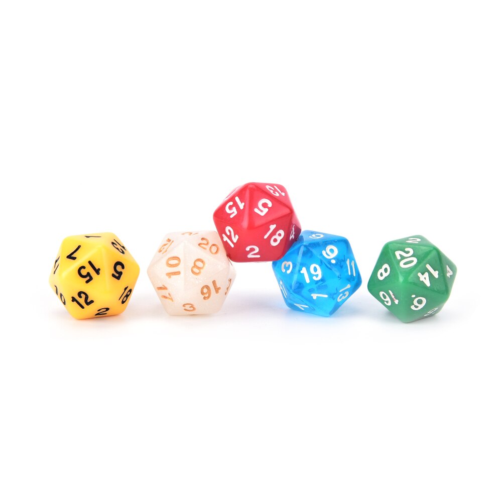 1Pc T & G Kleurrijke D20 Dobbelstenen Set Ondoorzichtige Effect Dungeons En Dragon 20 Side Digitale Dobbelstenen Nummer 1-20 Voor Game