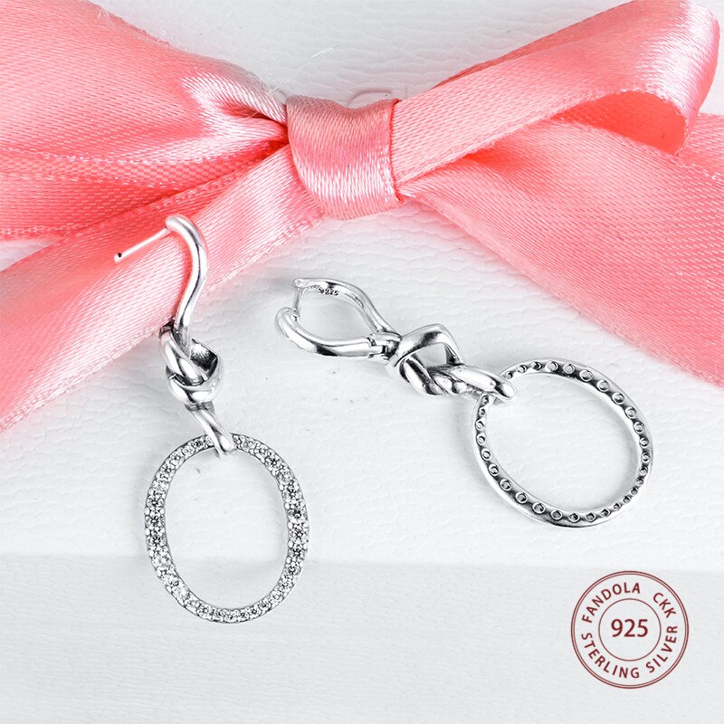 2020 New 925 Sterling Silver Annodato Del Cuore Ciondola Gli Orecchini Per Le Donne di Nozze Orecchini Gioelleria Raffinata E Alla Moda Pendientes Mujer All'ingrosso
