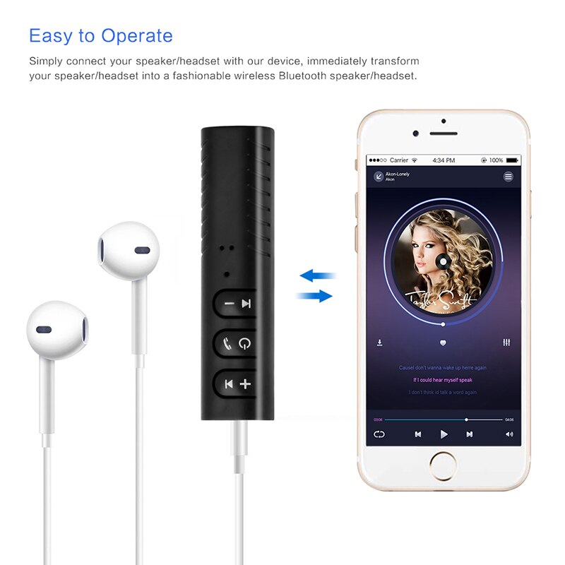 YASOKRO Car Bluetooth AUX 3.5mm Jack Bluetooth Receiver Handsfree Call Bluetooth Adapter Car Transmitter Auto Music Receivers