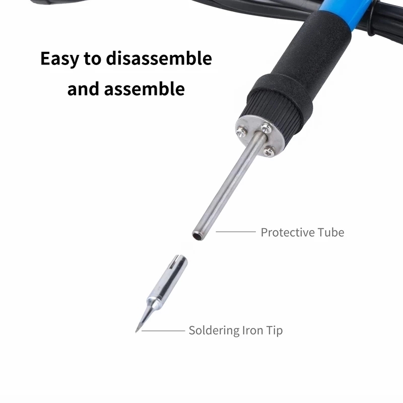 Soldering Iron 60W ON/OFF Switch Adjustable Temperature Electric Solder Iron Rework Station Mini Handle Heat Pencil Welding Tool