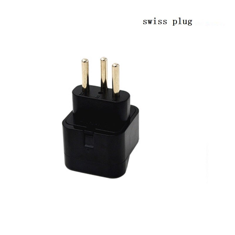 1PC Universele US UK AU EU Italië Zwitserse Stekker Adapter Travel Wall AC Power Charger Outlet Adapter Converter 2 /3Pin Socket: Swiss plug