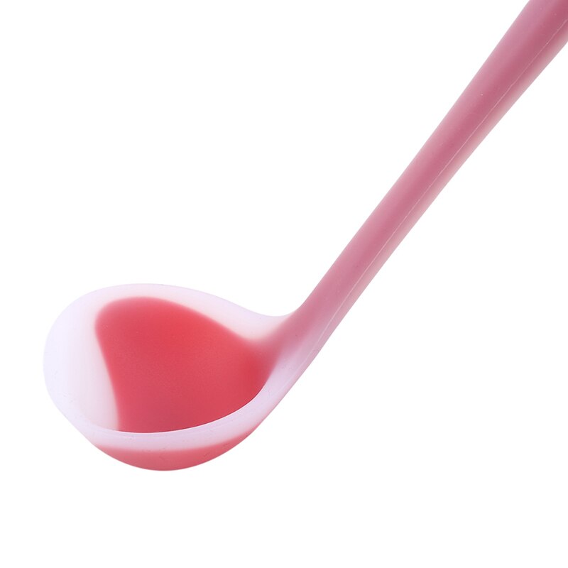 Anti-grip soeplepel siliconen lepel hoge temperatuur antiaanbak doorschijnend keuken kookgereedschap geen pijn lepel