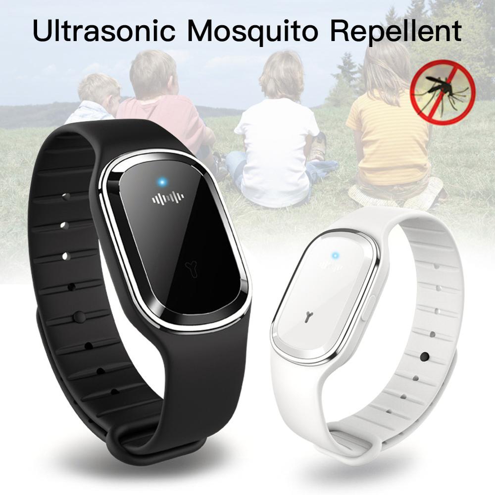 Natuurlijke Ultrasone Muggen Horloge Oplaadbare Anti-Muggen Armband Pest Insect Bug Verban Apparaat