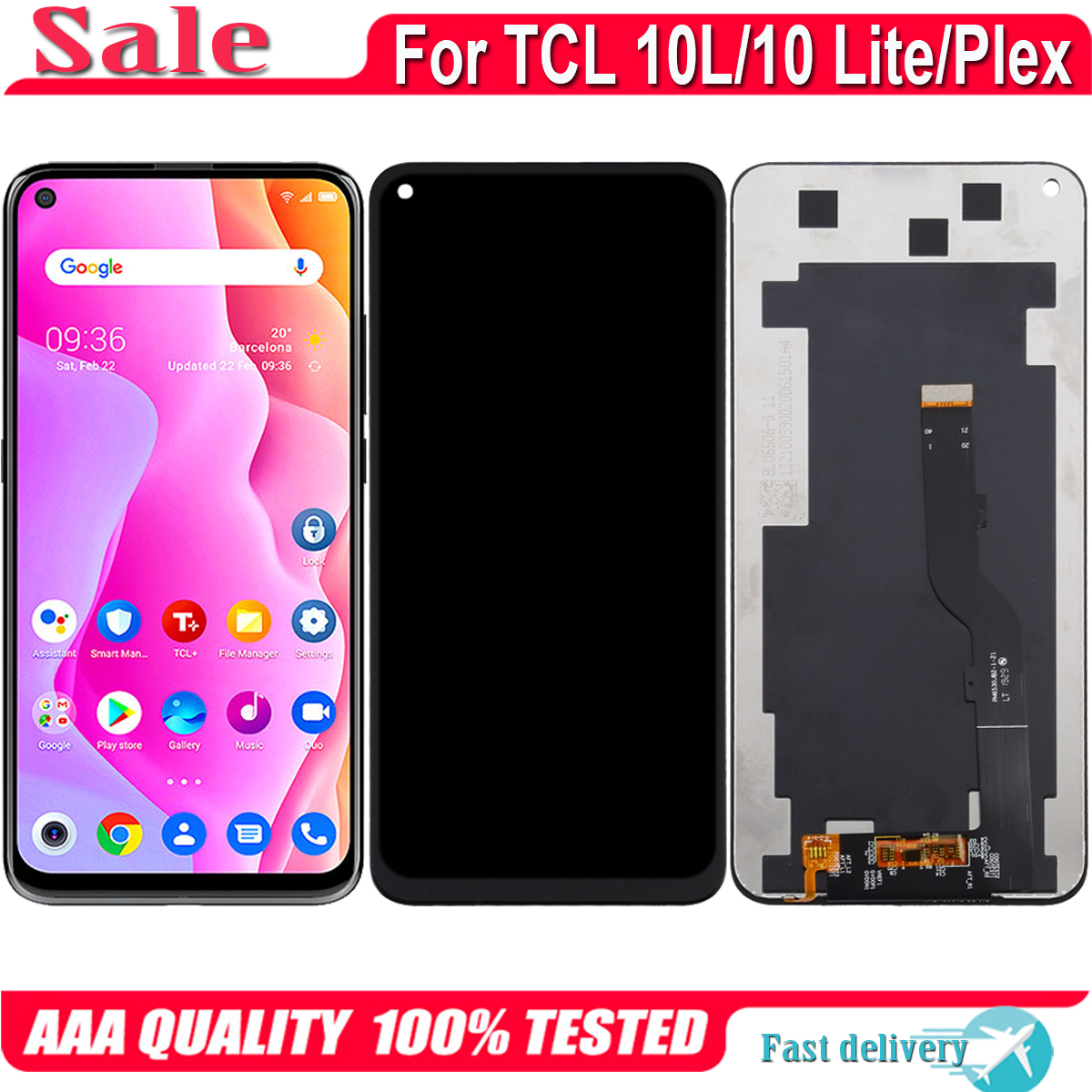 Origineel Voor Tcl 10L 10 Lite 10 Lite T770H T770B Lcd Touch Screen Vervanging Digitizer Voor Tcl Plex T780H lcd Panel