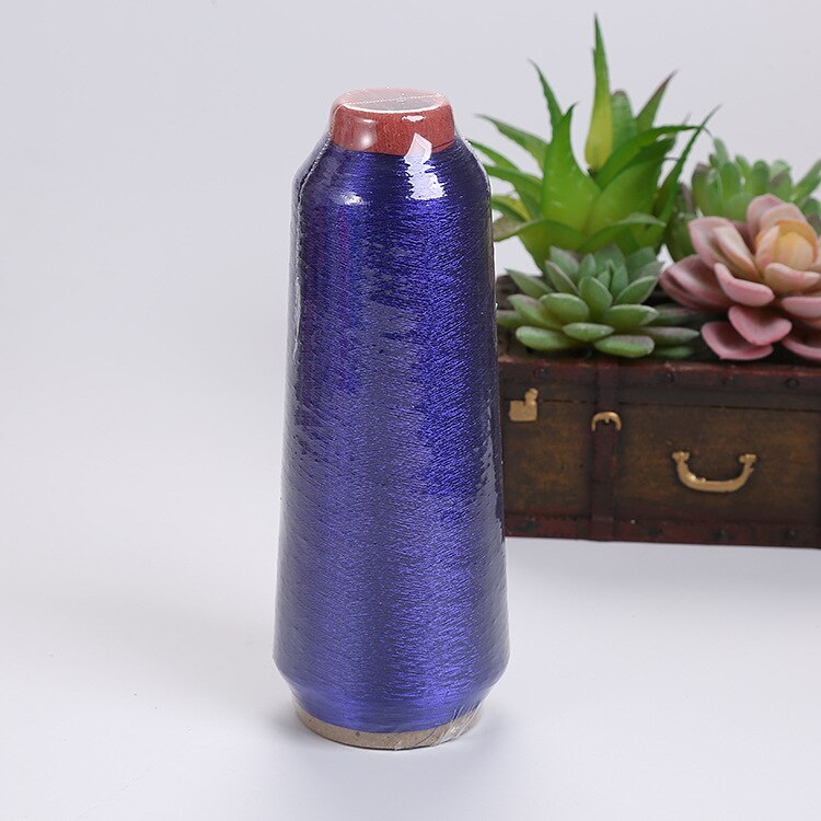 Polyester Sewing Thread Bright Silk Gold Thread Silver Thread Computer Embroidery Cross Stitch Diy3600m Volume: navy blue