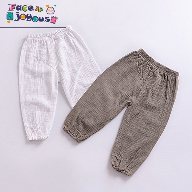 Flickor bomullsbyxor barn byxor babykläder pojkar bloomers ren färg barn casual leggings byxor vår höst