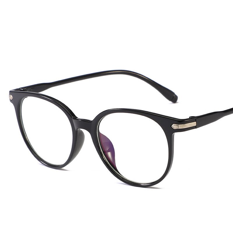 Blue Light Glasses Men Computer Glasses Gaming Goggles Transparent Eyewear Frame Women Anti Blue ray Eyeglasses: Black