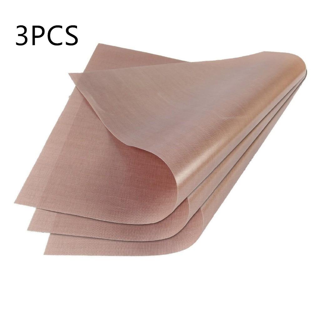 3 Pack Sheet for Heat Press Transfer Sheet Non Stick Heat Transfer Paper Washable Reusable Heat Resistant Baking Sheets: brown / 60x40cm