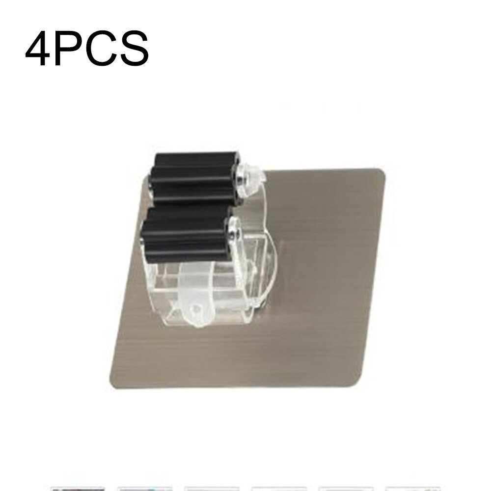 2PCS Mop Clip Practical Multi Purpose Hook Life Supplies Durable Household Tools Adhesive Wall Mount Mop Clip Broom Clip: Multicolor 4PCS A3