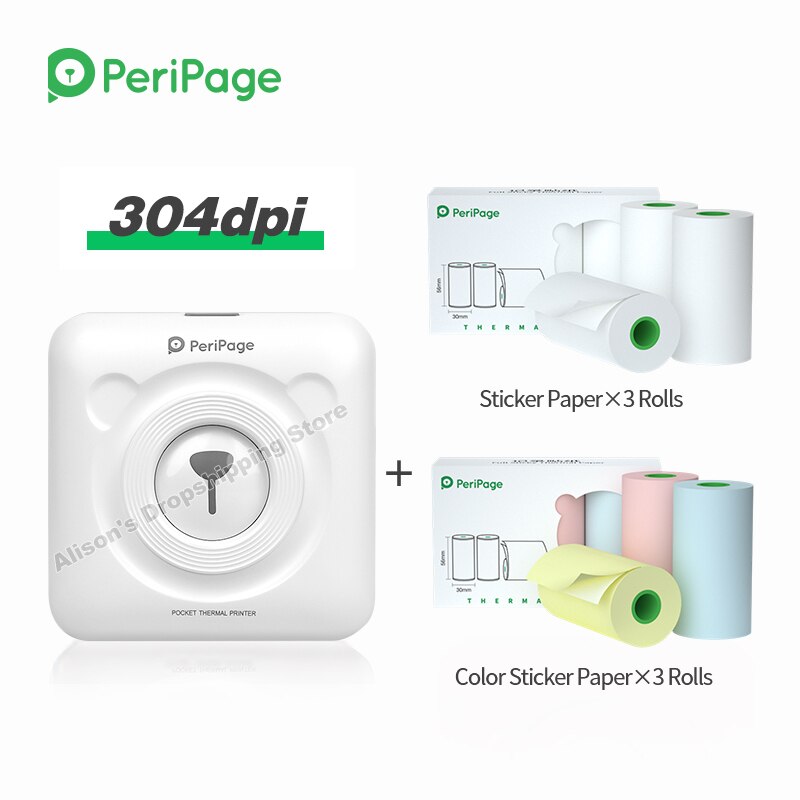 58Mm Peripage Pocket Mini Draagbare Bluetooth Printer Telefoon Foto Draadloze Hd Thermische Label Printer Voor Android Ios Telefoon: WH add 6 Sticker