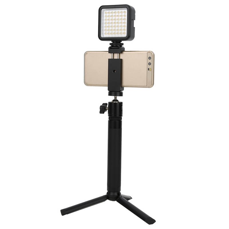 Statief Been Live Beugel Selfie Stok Mobiele Telefoon Desktop Verlengstuk Vaste Statief Led Licht Kit Statief Voeten