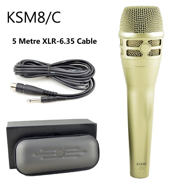 KSM8/N , KSM8/B Bedrade Dynamische Cardioid Professionele Zangmicrofoon, KSM8 Bedrade Zangmicrofoon: KSM8C w 6.35 cable