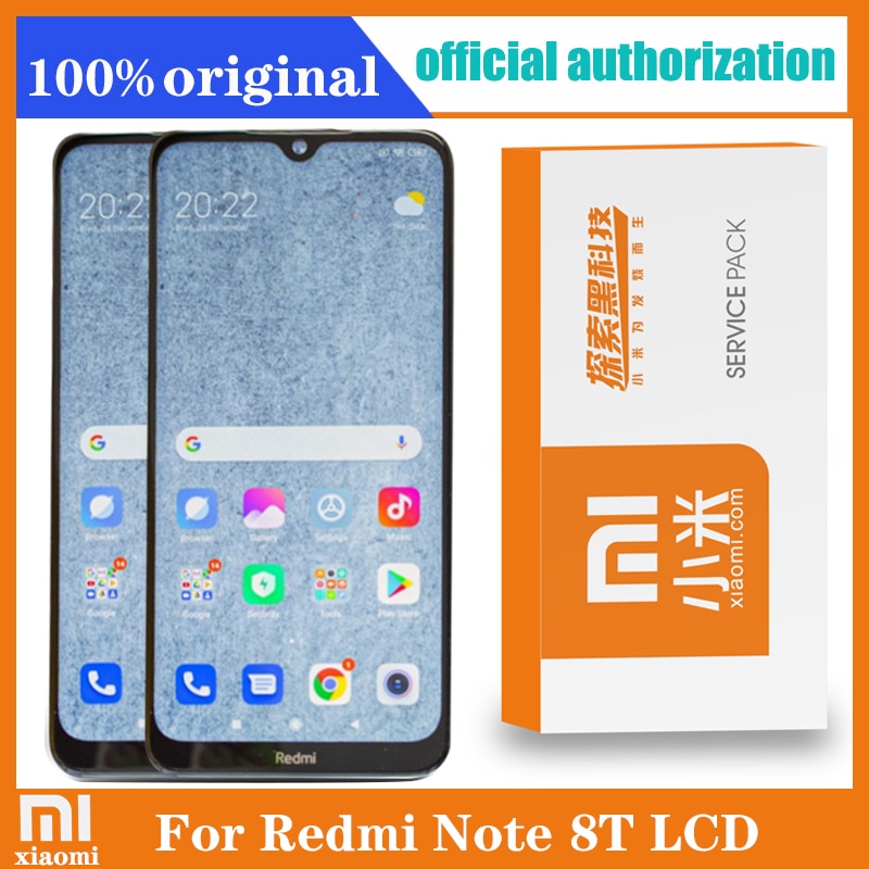 Original 10Touch For 6.3" Xiaomi Redmi Note 8T LCD Display Screen+Touch Screen Digitizer Assembly With Frame For Redmi Note 8T