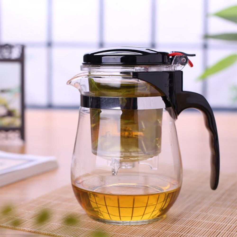Bule de chá com inuser chaleira pote de chá puer resistente ao calor bules de vidro café bule chinês para chá brew teaware acessórios