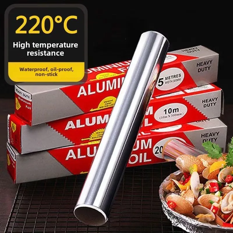 Aluminum Foil Roll - Food Grade - for Air Fryer, Oven, Baking & Grilling: Red