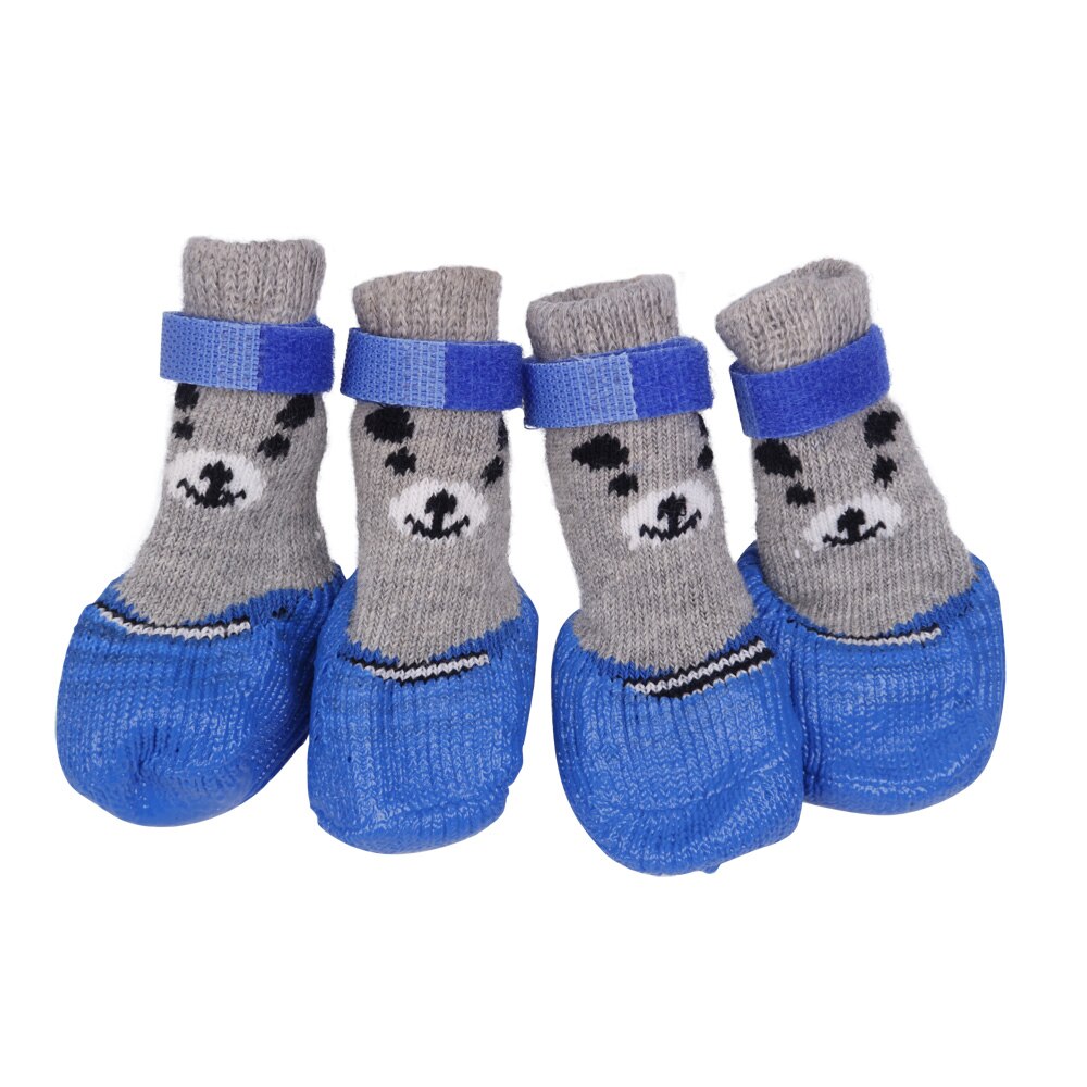 4 Stuks Waterdichte Rubberen Regen Lopen Rubber Schoenen Laarzen Voor Kleine Puppy Hond S/M/L