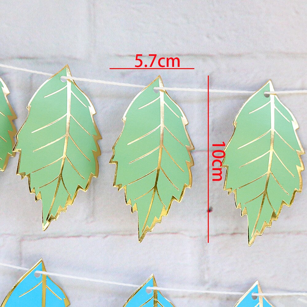 1Set Leaves Paper Flag Banner&amp;Flags Garland Floral Bunting Banners DIY Kids Birthday/Wedding Event Party Decoration Supplies