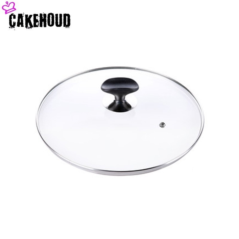 Cakehoud Uitstekende Gehard Glas Universele Deksel Met Stoom Vents Veiligheid Non-stick Kookgerei Overflow-Proof Isolatie Glas Cover