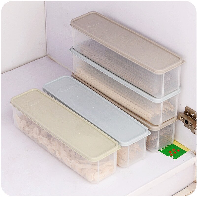 Kitchen Noodle Storage Box Food Crisper Household Kitchen Tools Noodle Sealed Box Food Storage Organizers