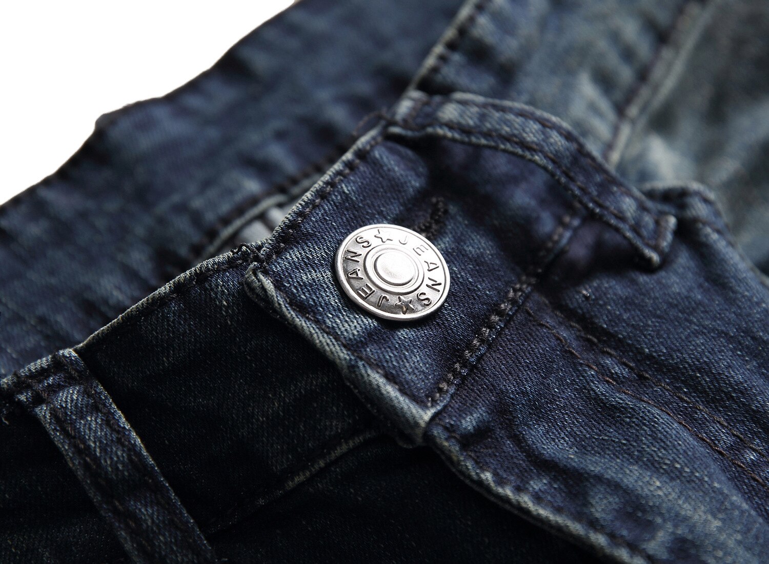 Jean déchiré pour homme pantalon en jean coupe ajustée extensible coupe étroite pantalon effet Moustache effiloché détruit Streetwear