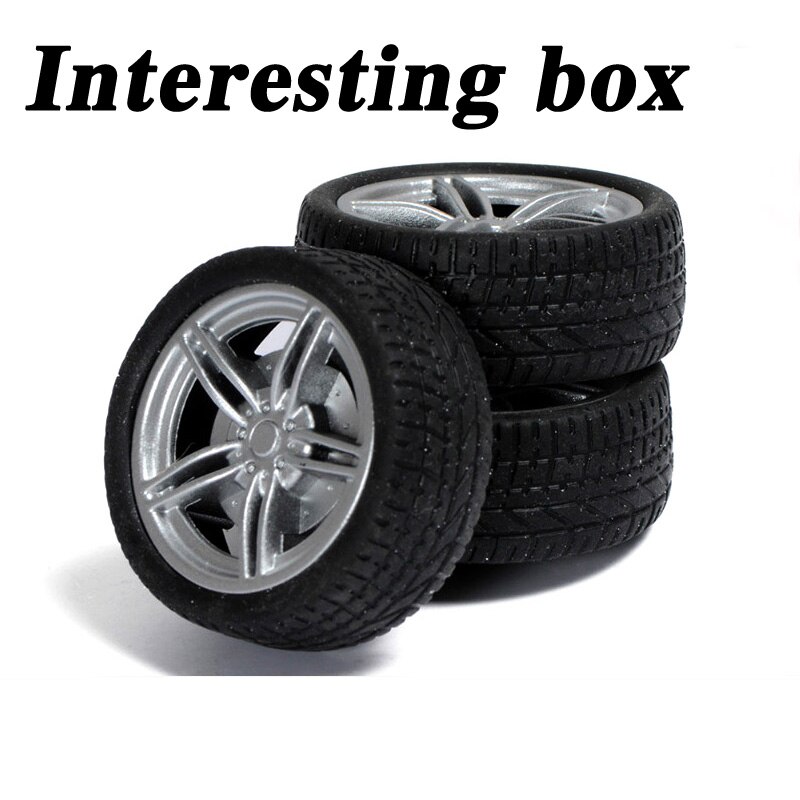 Model gumowe opony samochodowe DIY pilot napęd na cztery koła zabawka samochód opony samochodowe 2 paczka 48*3mm
