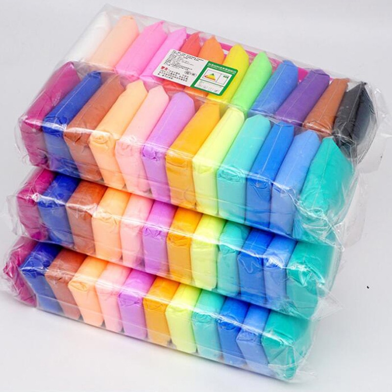 36 Kleuren Air Droog Super Lichte Klei Polymeer Kinderen Vroege Onderwijs Speelgoed Diy Gekleurde Klei Slimes Sneeuw Modder plasticine