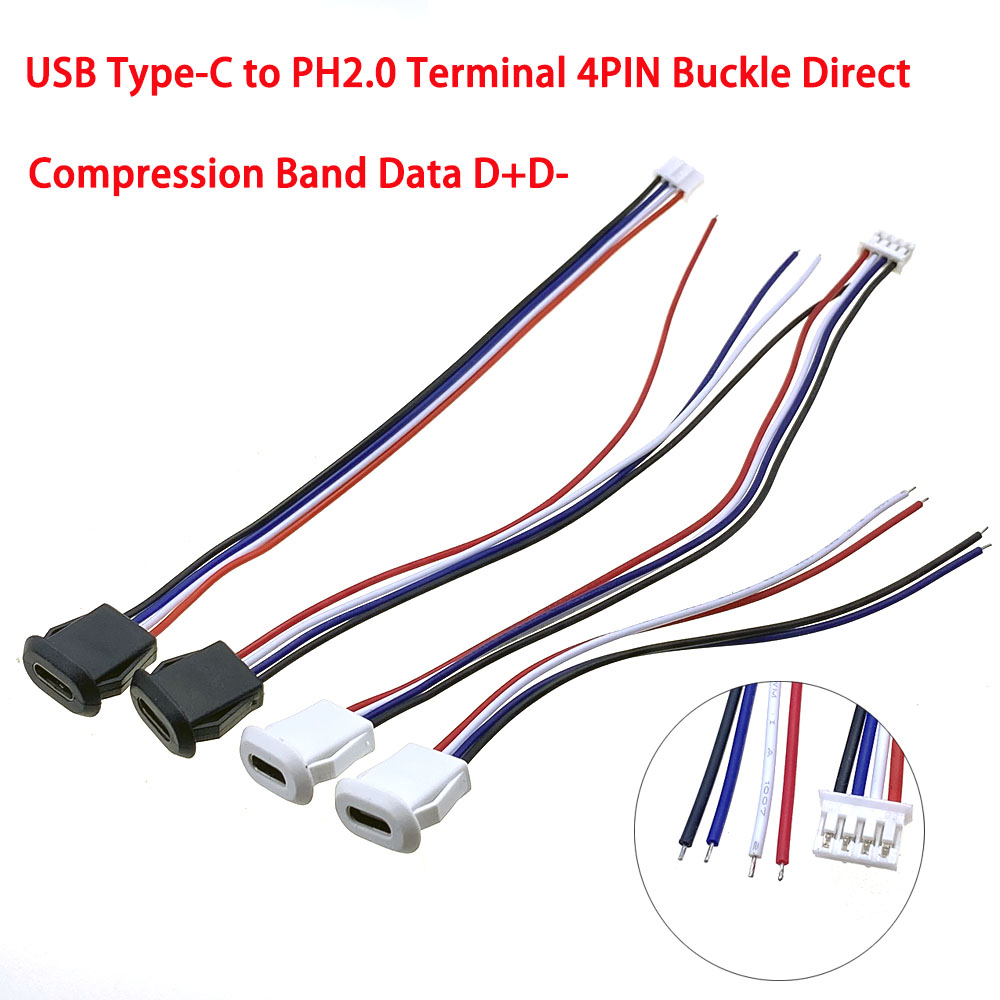 2/4/6P USB-C Connector Type-C Jack Female Type-C With card buckle High Current Fast Charging Jack Port USB-C Charger Plug Socket