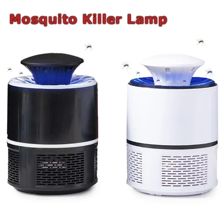 Lámpara LED fotocatalítica para interiores, luz antimosquitos con enchufe directo, USB, color blanco y negro, ideal para dormitorio y sala de estar, novedad