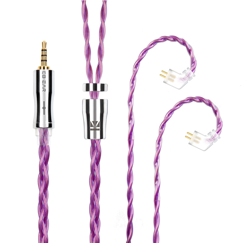 KBEAR Glory 4 Core 6N Single Crystal Copper Upgraded Earphone Cable 2PIN/QDC/MMCX/TFZ Earbuds Connector for KS1 KS2 LARK KZ IEMS: 2XS / Olive