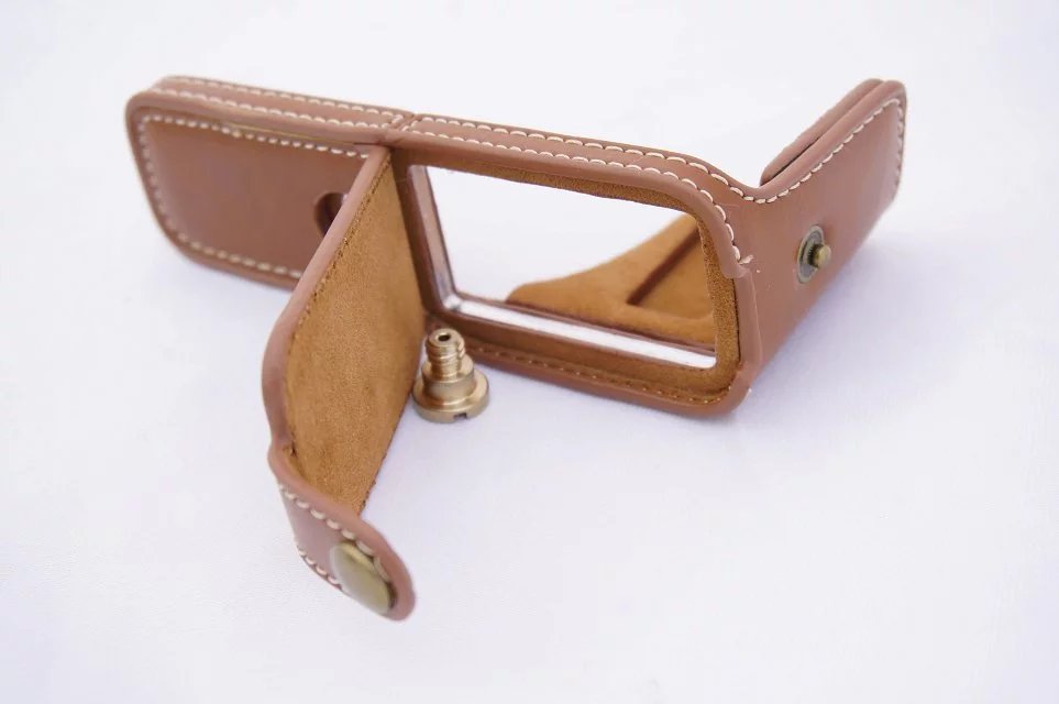 Pu Leather Camera case Bag for Canon EOS M2 EOS M EOS M Camera opening battery with strap