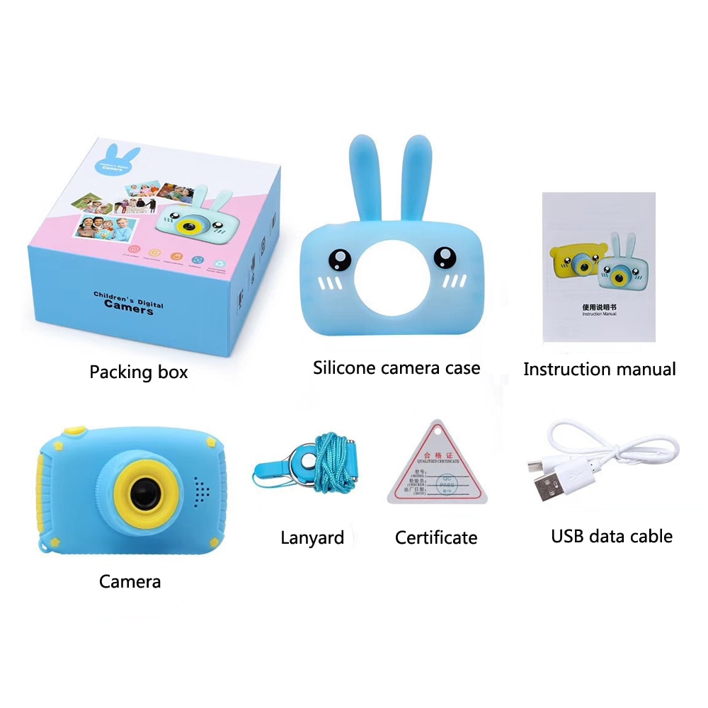 Kinderen Mini Camera Full Hd 1080P Draagbare Digitale Video Foto Camera 2 Inch Scherm Kinderen Forkid Spel Studie camera