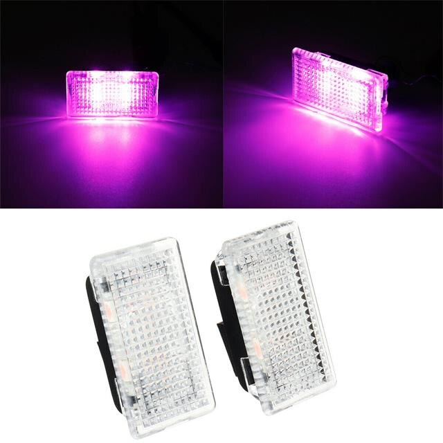 4Pcs Car Upgrade LED Interior Light Bulbs For Tesla Model 3 Model S Model X Easy Plug Replacement Indoor Trunk Light LED Light: 2PCS purple