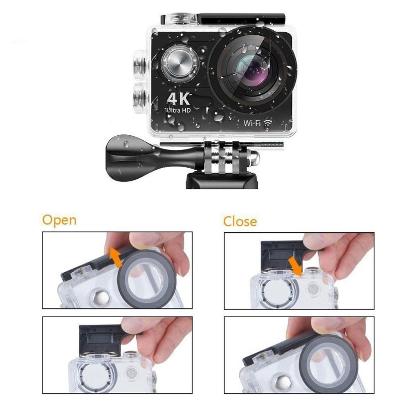 Waterdichte behuizing, onderwaterbehuizing, frame, behuizing voor sjcam  sj4000 , accessoires voor eken  h9r/h9 actiesportcamera's