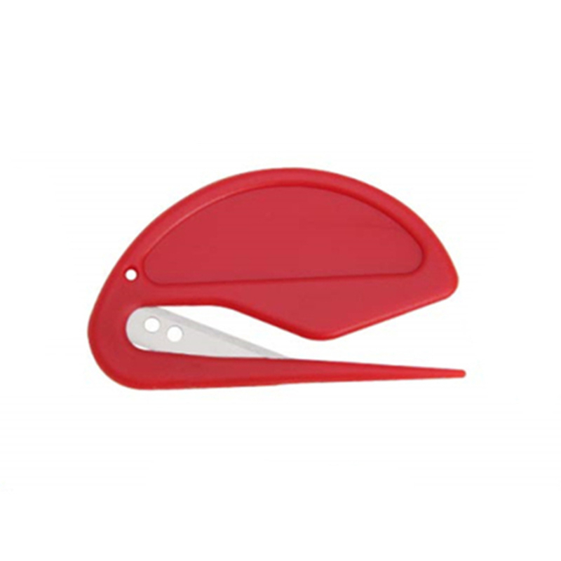 1 Stks/partij Plastic Briefopener Mini Sharp Brief Mail Envelop Opener Veiligheid Papers Bewaakt Cutter Blade Kantoor Apparatuur: RED