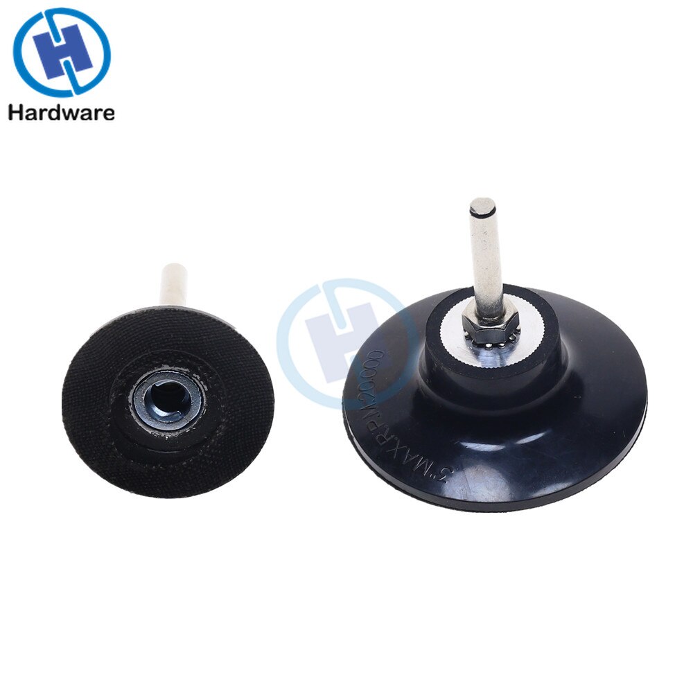 Rubber 2" & 3" Roloc Roll & Lock Rotary Sanding Disc Pad Holder Black with 2pcs 1/4" Shank Grinding Abrasive Tools