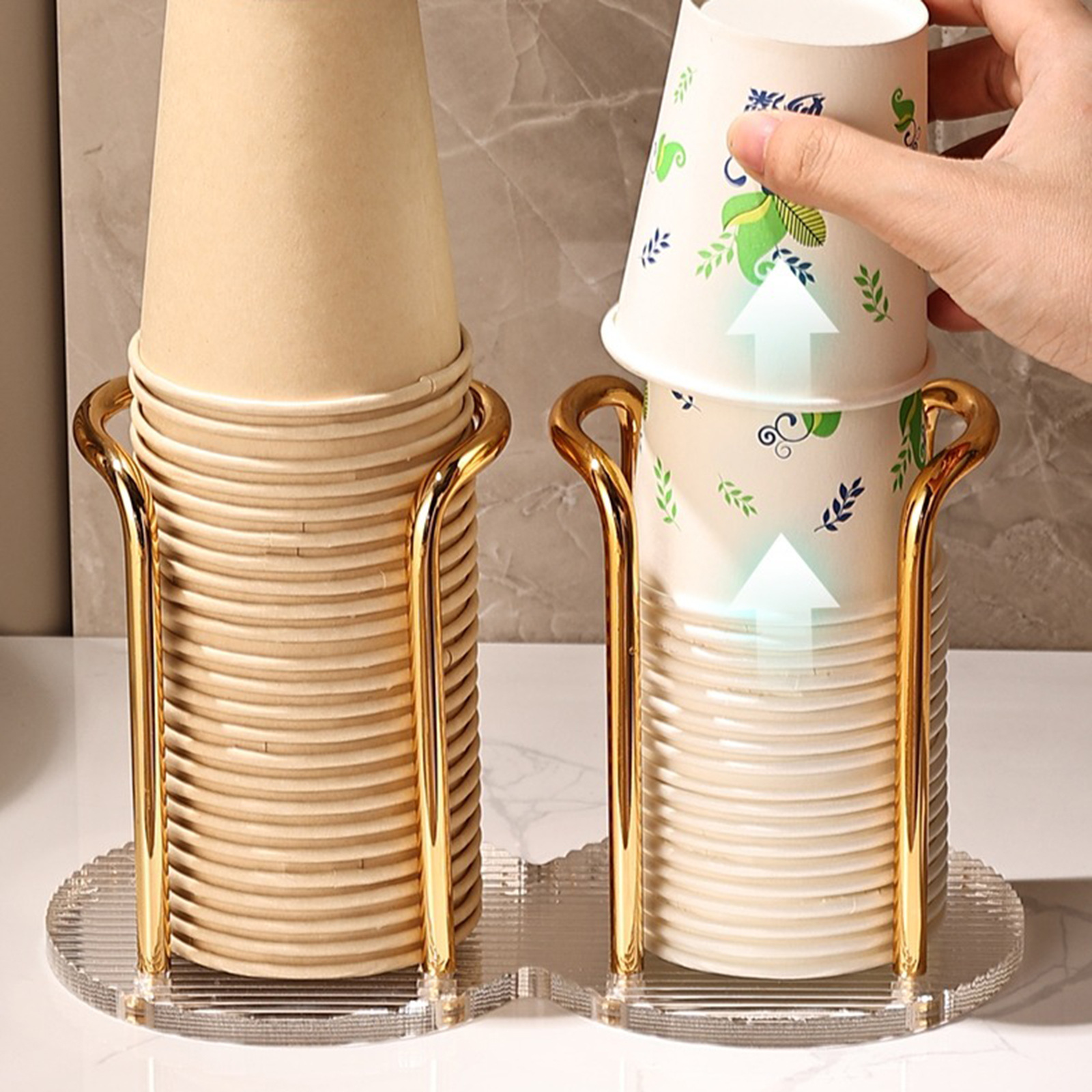Simple Paper Cup Holder, Disposable Storage Rack, Multifunctional Coffee and Milk Tea Storage Rack Extractor