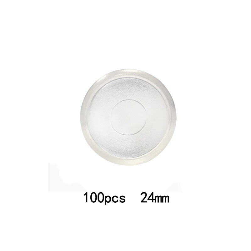 100pcs/lot Multicolor Mushroom Hole Disc-binding 18/24/28mm Notebook Round Ring Offices School Supplies Notepad Binder Buckle: 24mm White