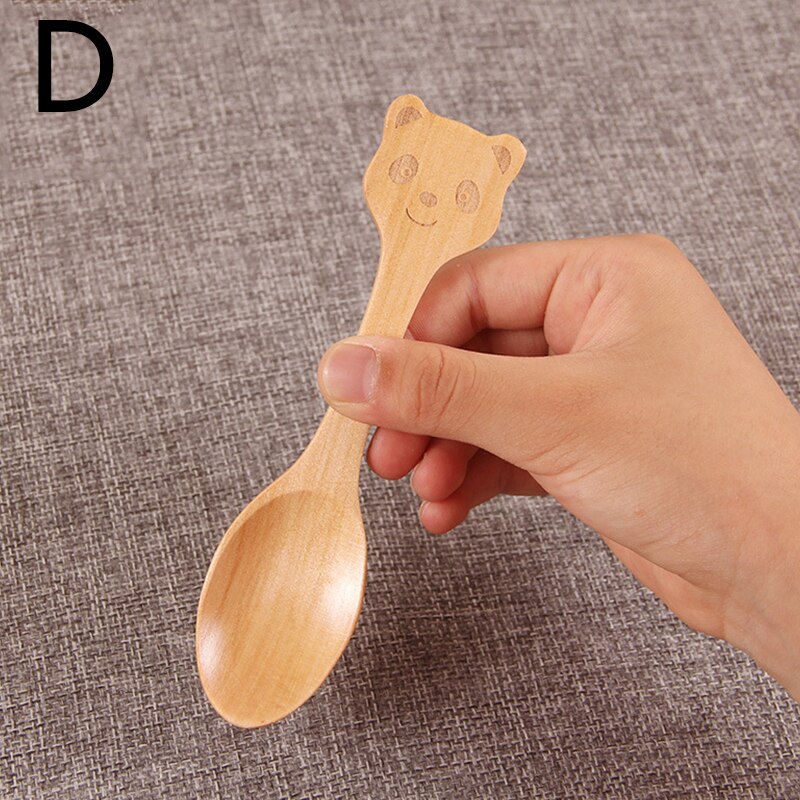 Mini træske køkken kryddereske ske sukker te kaffe scoop små korte kryddereske ske redskaber madlavningsværktøj: D