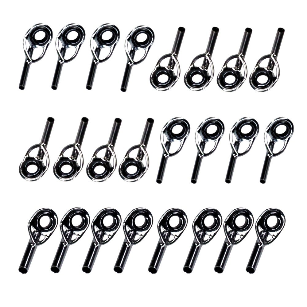 50 Pcs Fishing Rod Guide Guides Tip Tops Replacement Repair Kit 1mm 1.5mm 2mm Stainless Steel &amp; Ceramic Eye Ring Tip Tops Rod