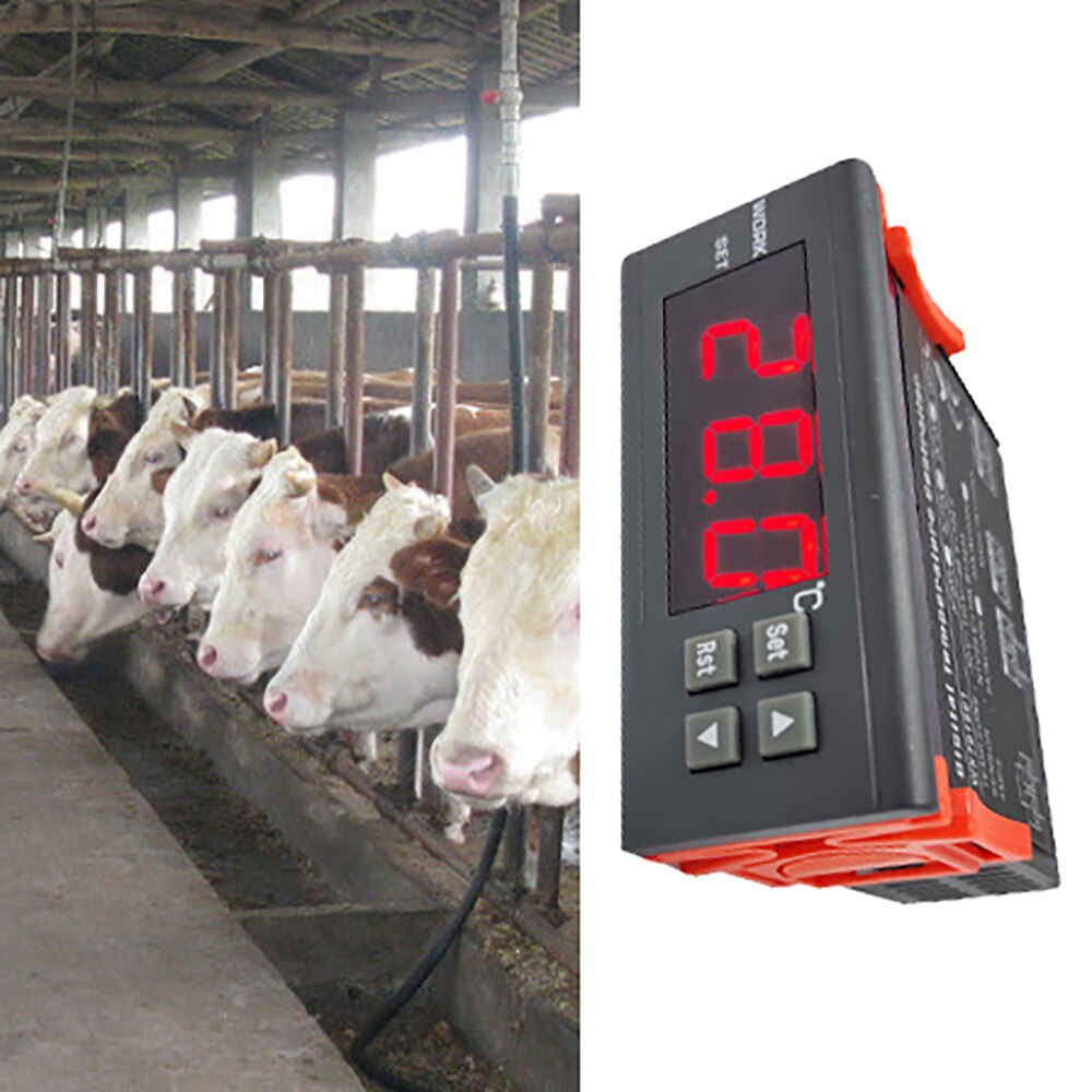 110~220V AC Digital LED Temperature Controller Humidity Temperature Controller Switch Thermostat for Incubator Box