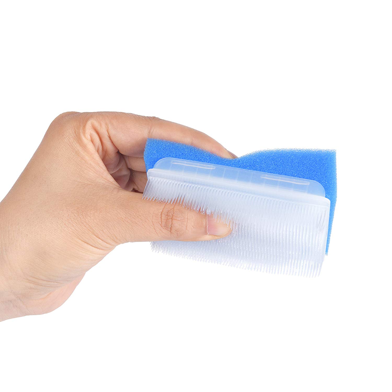 Baby Bath Sponge (6 Pieces) Soft Foam Washer with Cradle Cap Brush Body,Hair and Scalp Clean Gentle Baby Sensory Brush Bath Sp