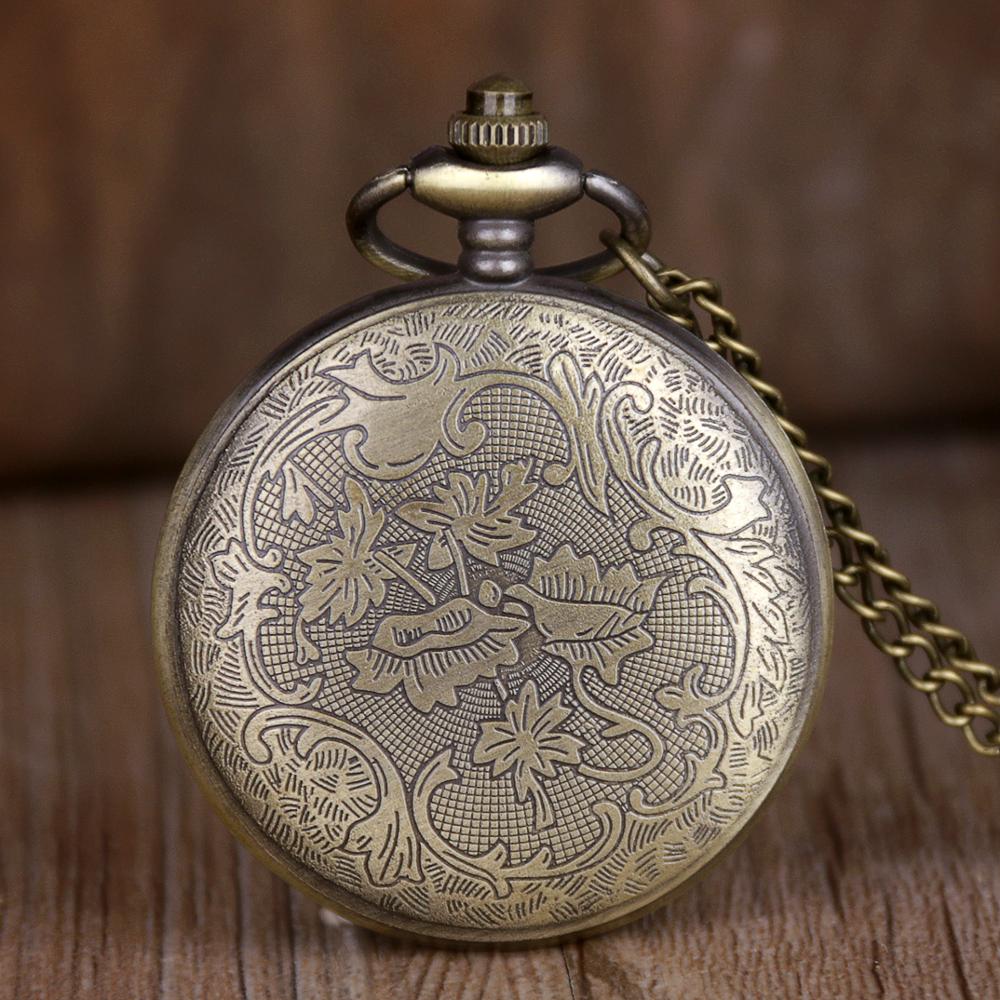 Montres de poche en Bronze pour pompier, Vintage, Steampunk, à Quartz, collier Souvenir romantique,