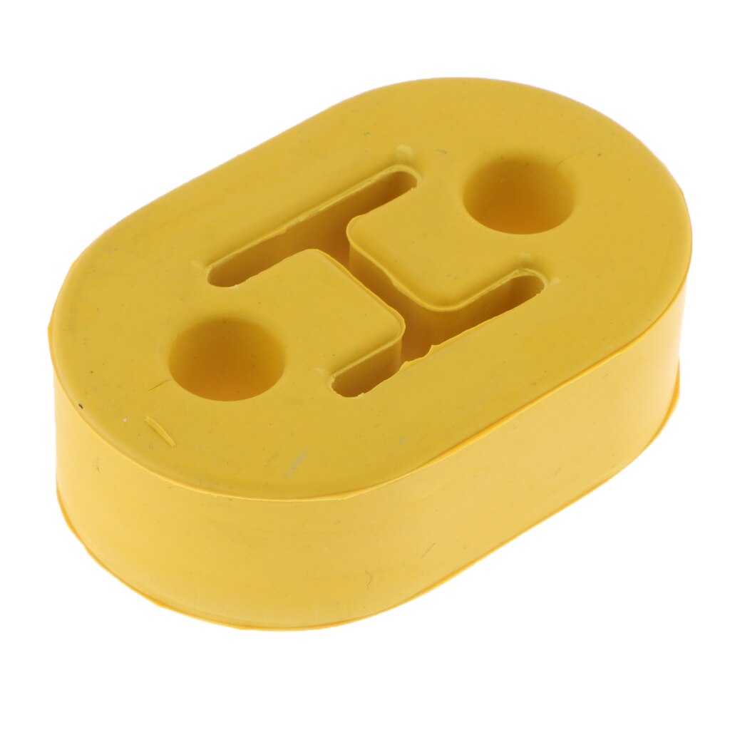 YELLOW 1x Universal Car Vehicle Exhaust Pipe Rubber Mount Hanger Bracket