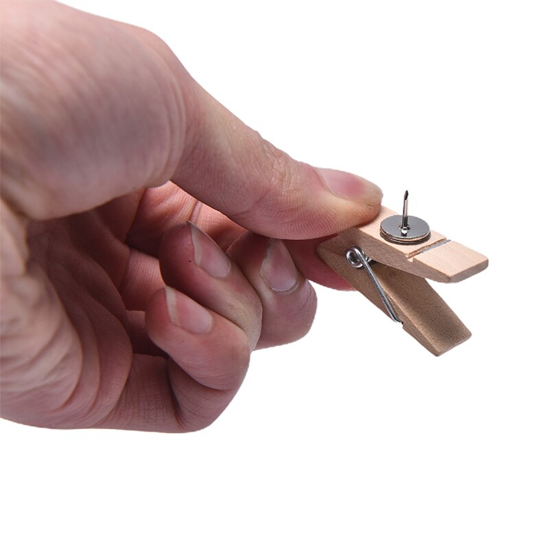 Clips Pushpins Tacks Thumbtacks Push Pins with Wooden , Paper Clips with Pins for Cork Boards Notes Photos Wall and Cr