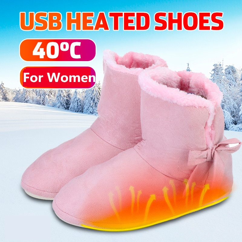 USB Heated Foot Warmer Shoes Boot Electric Heating Pads Winter Feet Leg Warmer Thermostat Warming Tools Skiing Boot Slipper