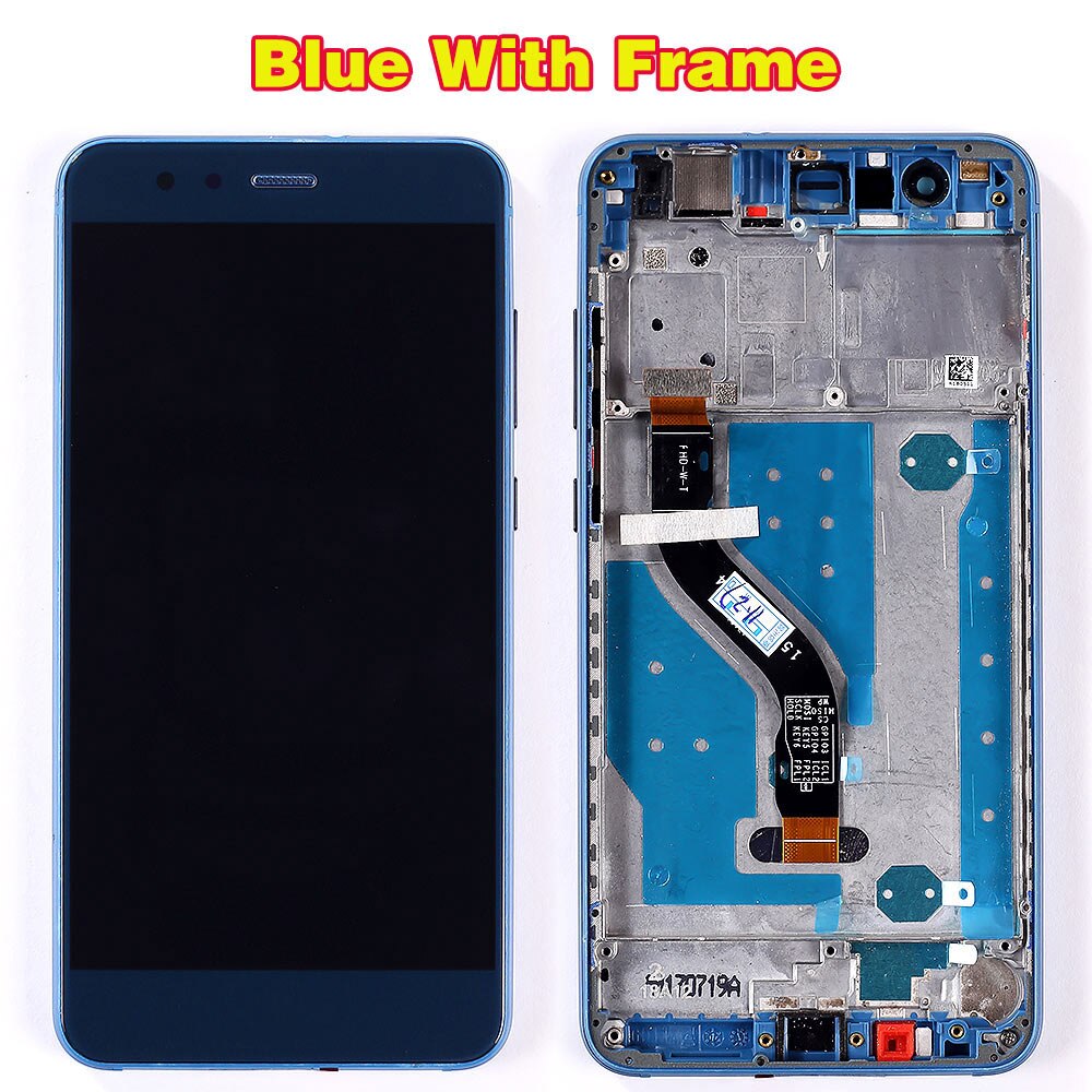 LCD pour Huawei P10 Lite 5.2 pouces IPS écran tactile numériseur assemblée 1920*1080 MultiTouch pour Huawei p10 lite écran: Blue And Frame