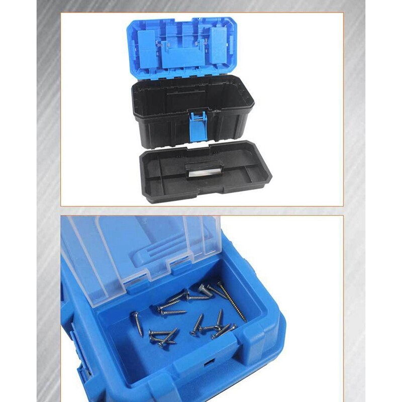 GTBL Tool Box Plastic Small Tool Boxes Storage And Organization With Removable Tray For Home Hardware Tool Storage