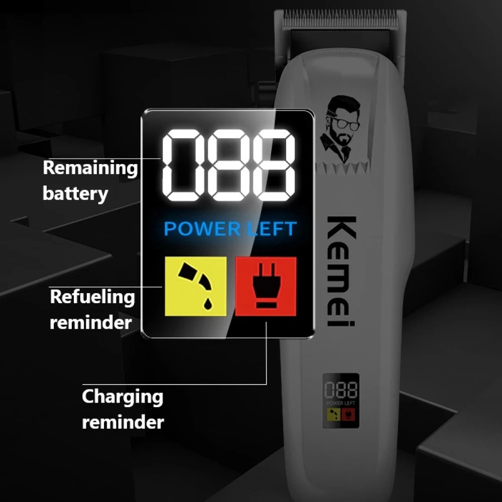 Cortadora de pelo Kemei o cuchilla KM-PG809A cortadora de pelo inalámbrica para hombres máquina cortadora corte de pelo recargable