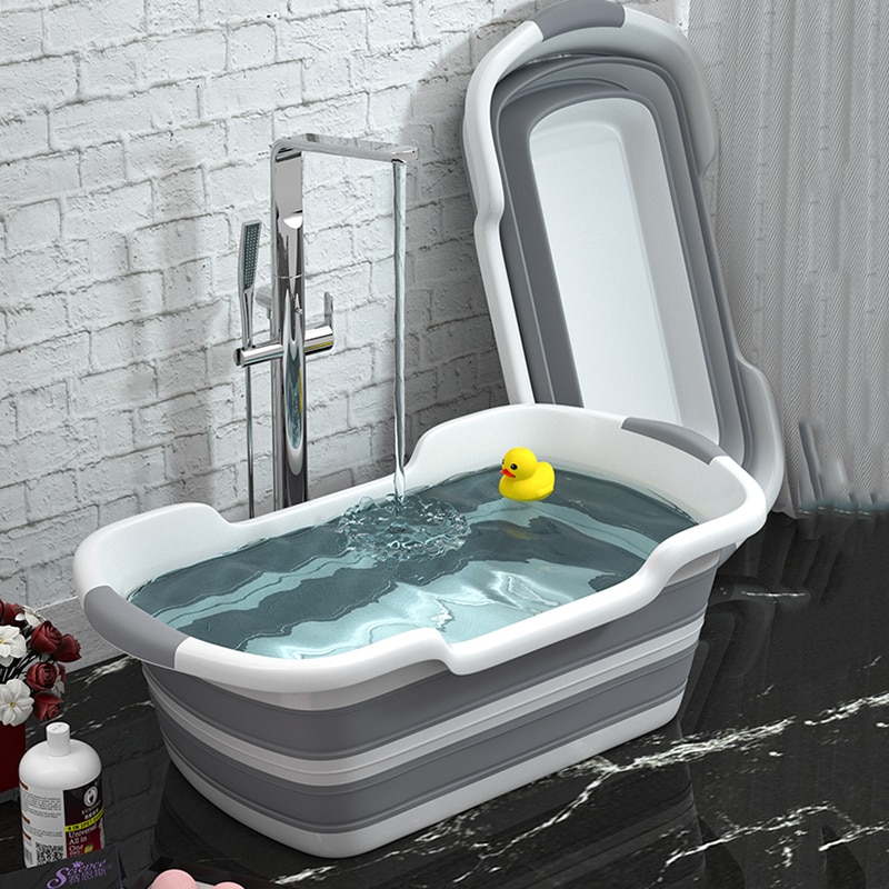 Bañeras multifunción para ducha de bebé, accesorios de baño, organizador de baño antideslizante plegable portátil, seguridad para gatos, baño para perros