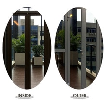 Zwart One-Way Mirrored Privacy Window Film Anti Uv Reflecterende Glas Tint